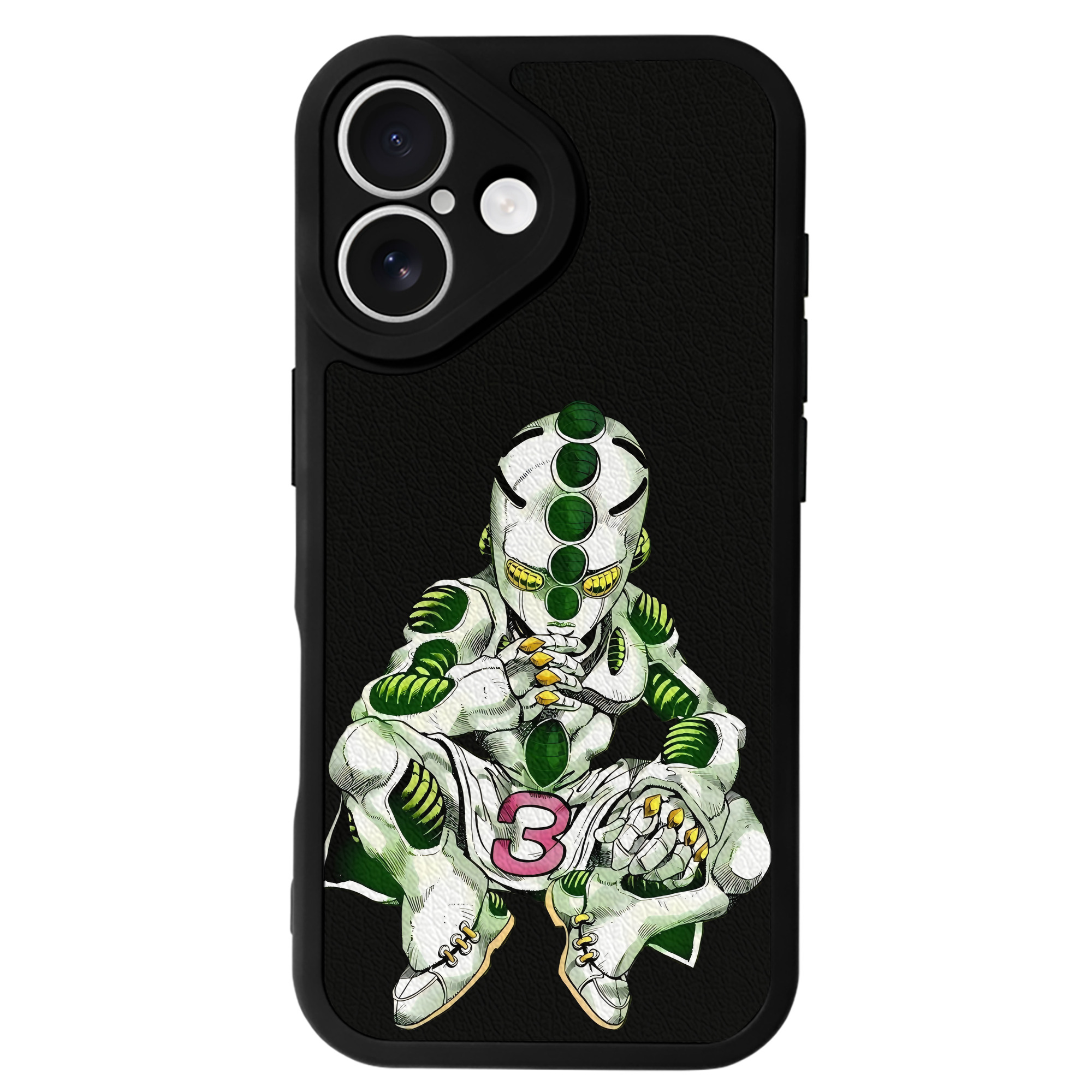 （画像用） ジョジョの奇妙な冒険 広瀨康一 JoJo's Bizarre Adventure Hirose Koichi 【iPhone 16シリーズ対応】シリコンスマホケース（レザー調） 材質：シリコン
